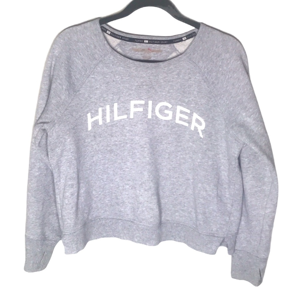 Medium Tommy Hilfiger Sport Crop Sweatshirt Gray